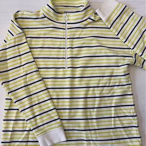 Talbots Striped Half-Zip Pullover